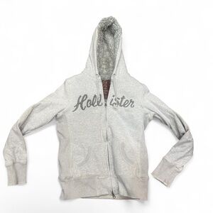 Hollister Gray Hoodie with Plush Lining